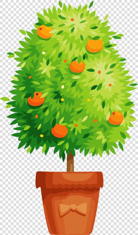 Potted Trees  Potted Flowers  Potted Plants  Orange   Flower Pot Vector Png  Transparent PngTransparent PNG