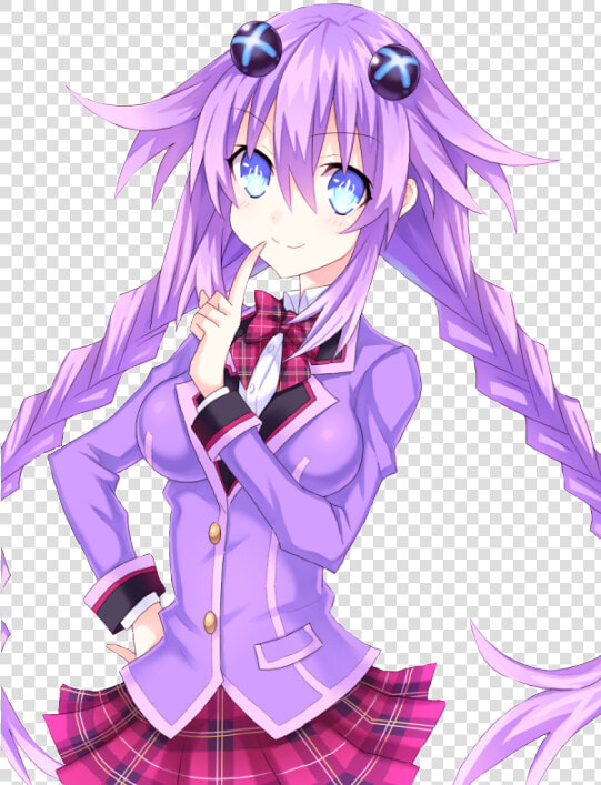 View Samegoogleiqdbsaucenao School Uniform Purple Heart   Anime Girl Purple Hair Purple Eyes  HD Png DownloadTransparent PNG