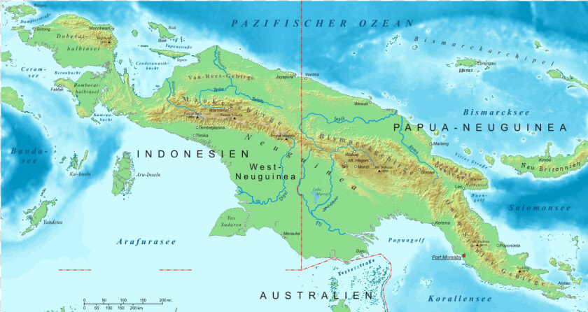 Mountains In Papua New Guinea Map  HD Png DownloadTransparent PNG