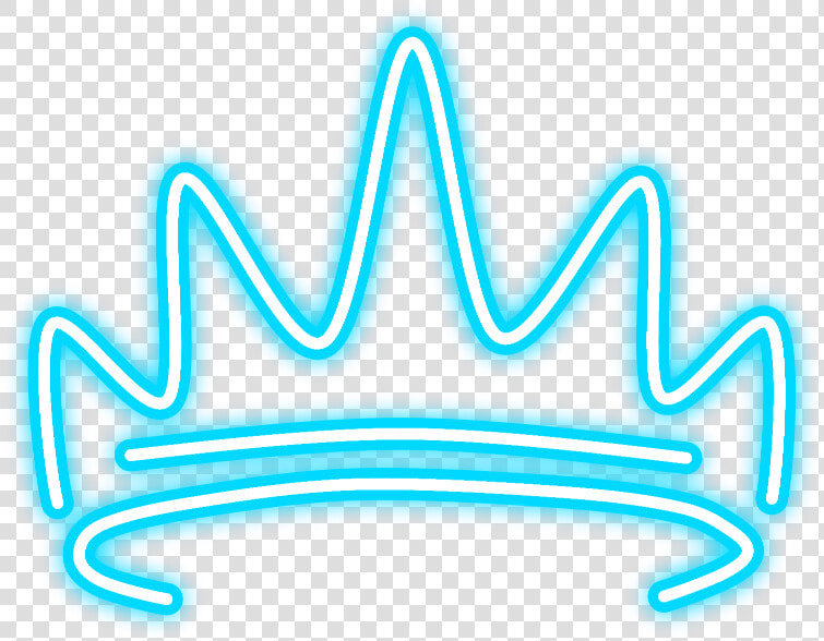  neon  glow  crown  blue  hat  freetoedit  mimi  sticker   Graphic Design  HD Png DownloadTransparent PNG