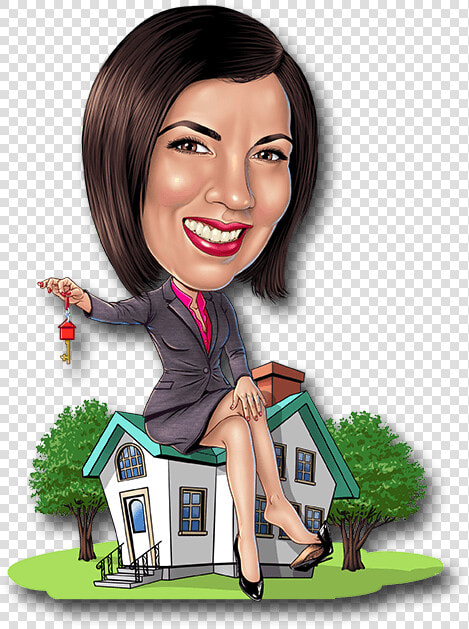 Real Estate Caricature   Caricature  HD Png DownloadTransparent PNG