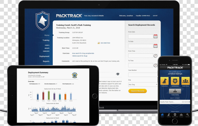 Packtrack Running On Laptop  Tablet And Phone  HD Png DownloadTransparent PNG