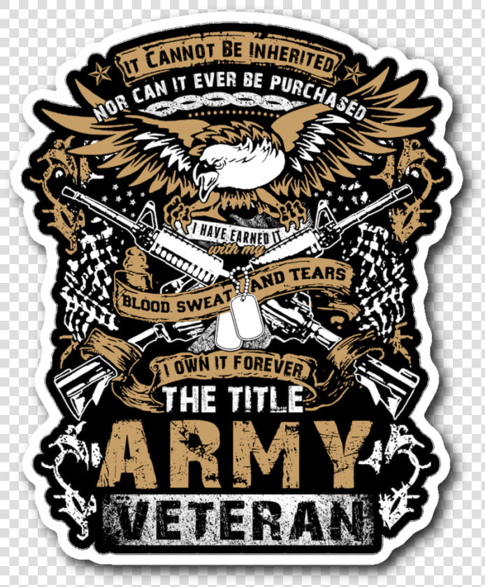 Army Veteran Decal With Free Shipping   Proud Army Veteran Tattoo  HD Png DownloadTransparent PNG