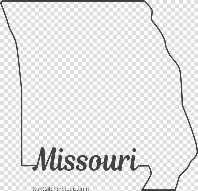 Free Missouri Outline With State Name On Border  Cricut   Line Art  HD Png DownloadTransparent PNG