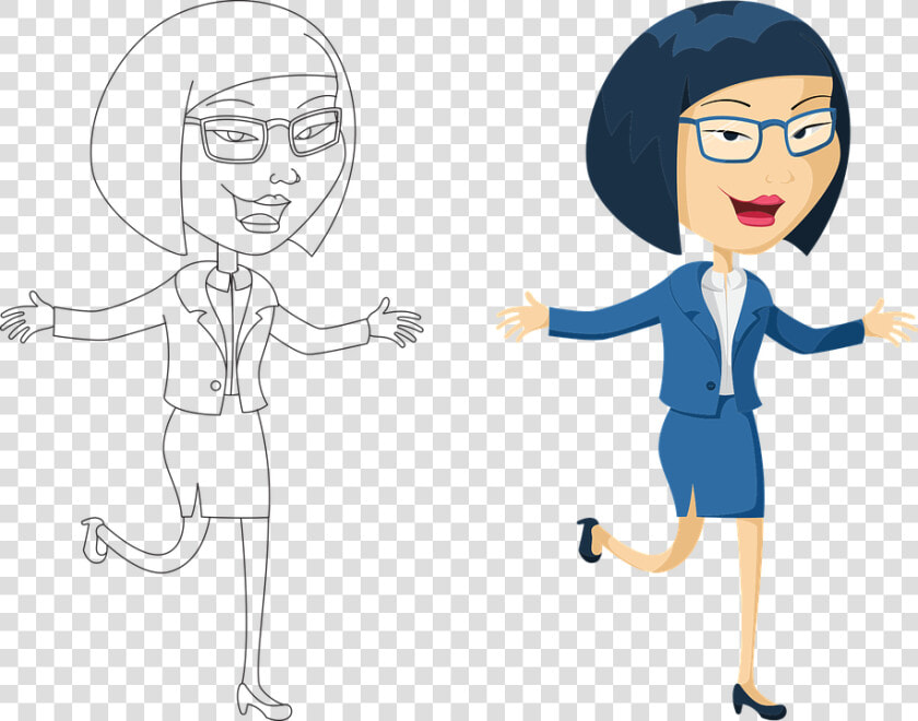 Asian  Woman  Business Woman  Female  Happy Woman   Transparent Female Business Cartoon  HD Png DownloadTransparent PNG