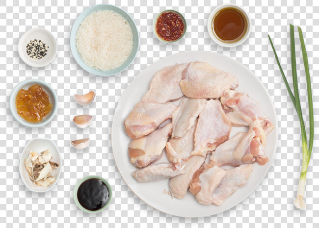 Spicy Orange Chicken Wings With Shiitake sesame Rice   Barbecue Sauce  HD Png DownloadTransparent PNG