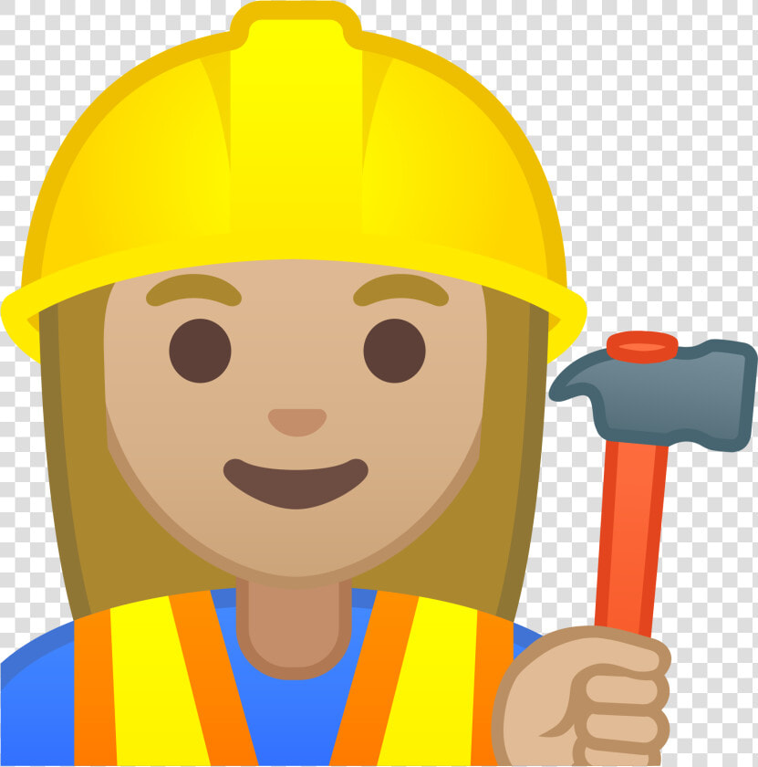 Construction Worker Emoji   Png Download   Woman Construction Worker Emoji  Transparent PngTransparent PNG