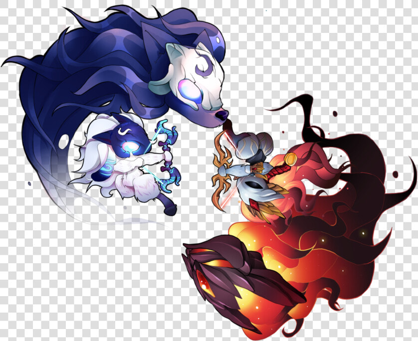 League Of Legends Jungle Wallpaper Download   Fanart Shadowfire Kindred Art  HD Png DownloadTransparent PNG