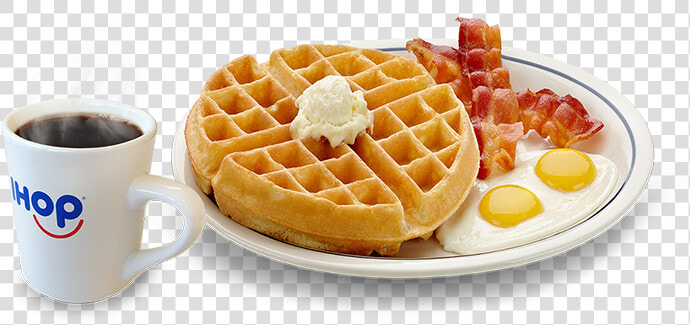 Dish food belgian   Waffle With Eggs And Bacon  HD Png DownloadTransparent PNG