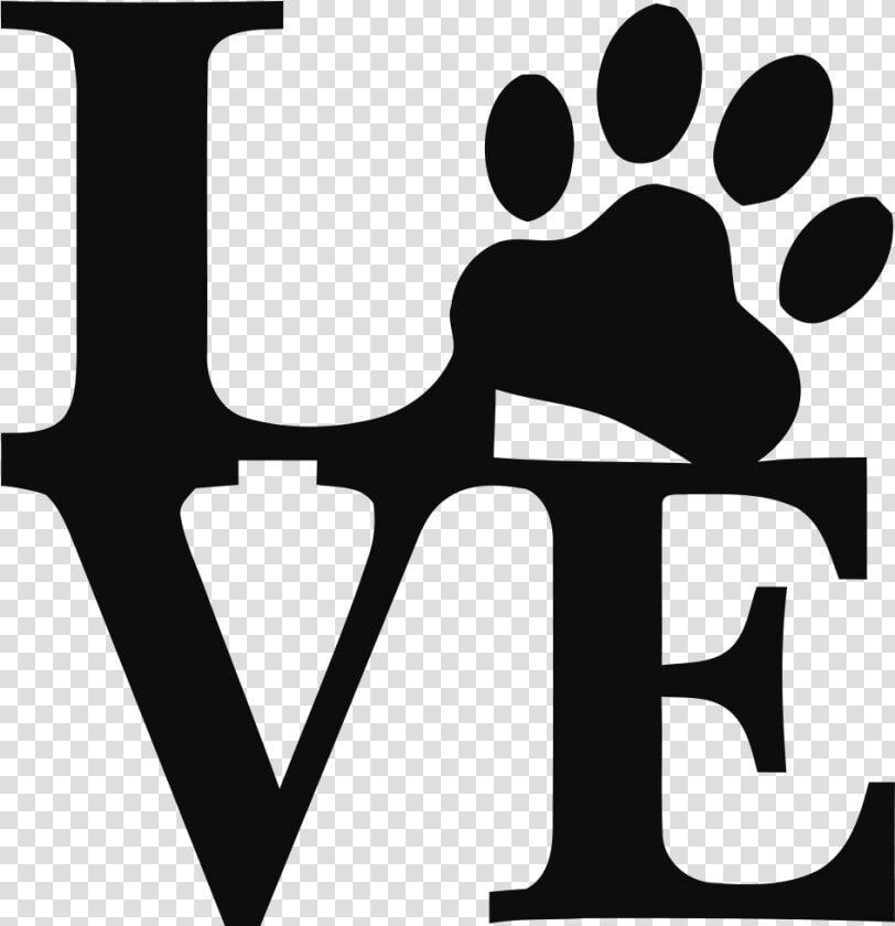 Dover Clip Art   Dog Paw Print Love  HD Png DownloadTransparent PNG