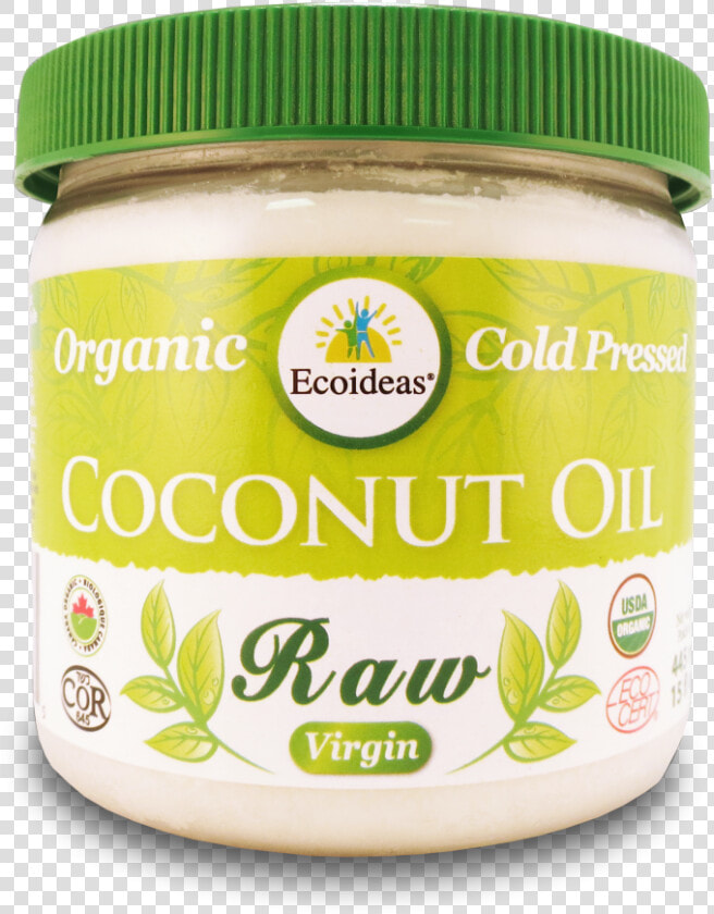 Ecoideas Raw Organic Coconut Oil   Spread  HD Png DownloadTransparent PNG