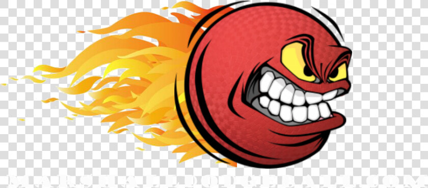 Flaming Dodgeba With   Kickball Clipart  HD Png DownloadTransparent PNG