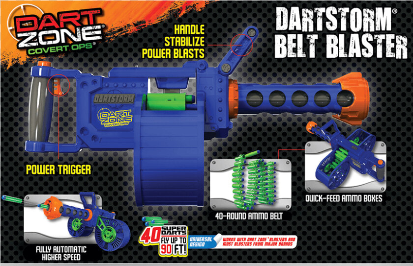 Dart Zone Dartstorm Motorized Automatic Belt Blaster   Toy  HD Png DownloadTransparent PNG