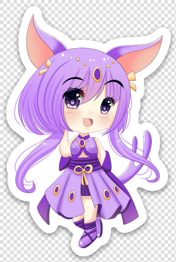 Transparent Espeon Png   Chibi Espeon Anime Girl  Png DownloadTransparent PNG