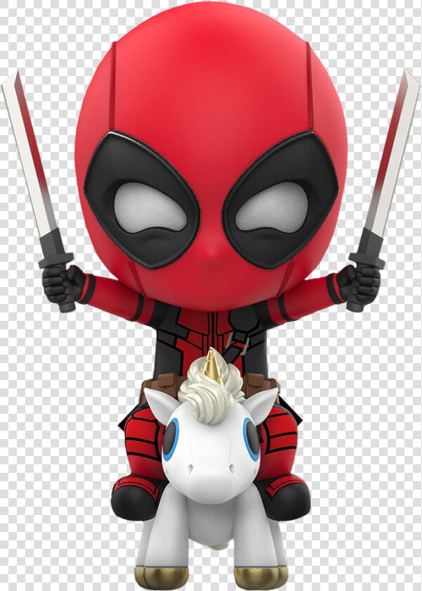 Deadpool Unicorn Riding Cosbaby   Dead Pool 2 Toy  HD Png DownloadTransparent PNG