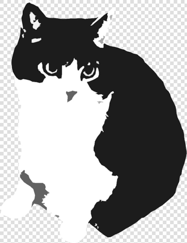 Stencil Graffiti Drawing Cat Silhouette   Stencil Graffiti Cat  HD Png DownloadTransparent PNG