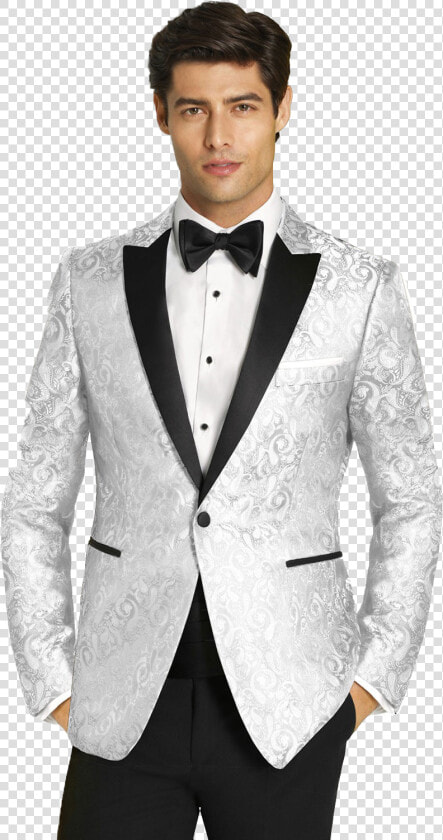 White Tuxedo Png Clipart   White Paisley Tuxedo Jacket  Transparent PngTransparent PNG