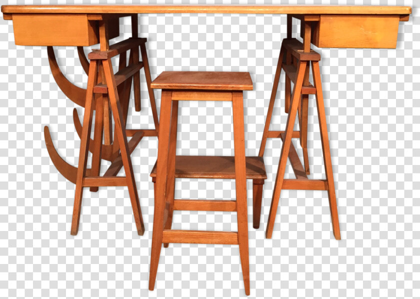 Old Table A Design Wooden Storage Has 50 S 60 S Src   Table  HD Png DownloadTransparent PNG