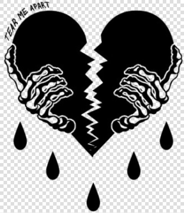 Transparent Heartbreak Clipart   Broken Transparent Black Heart  HD Png DownloadTransparent PNG