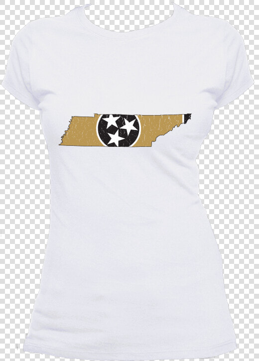 Tennessee Flag State Outline Gold Womens Short Sleeve   Pug  HD Png DownloadTransparent PNG