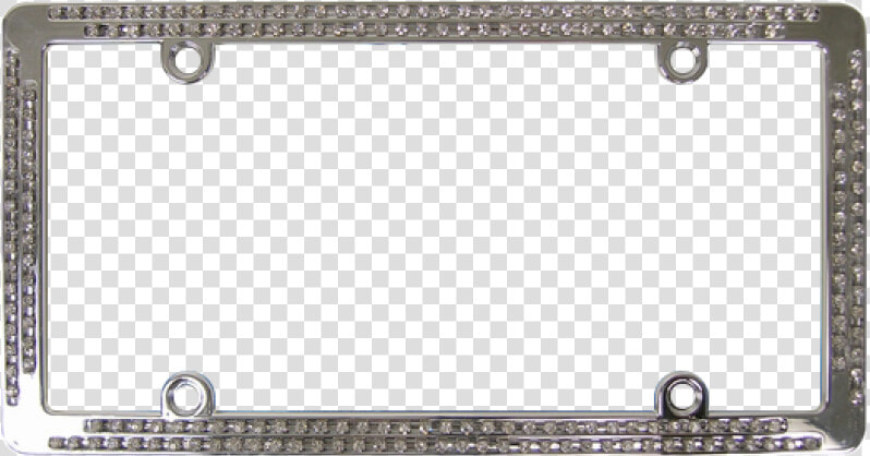 Chrome Coated Metal With Double Row White Diamonds  HD Png DownloadTransparent PNG