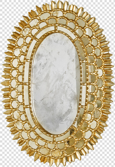 Worlds Away Carmelita Gold Leaf Oval Mirror Title   Mirror  HD Png DownloadTransparent PNG