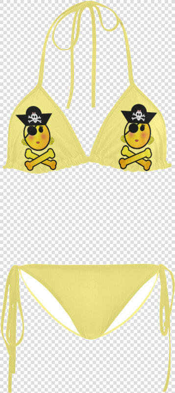 Smiley Emoji Girl Custom Bikini Swimsuit   Ugly Christmas Sweater Bikini  HD Png DownloadTransparent PNG