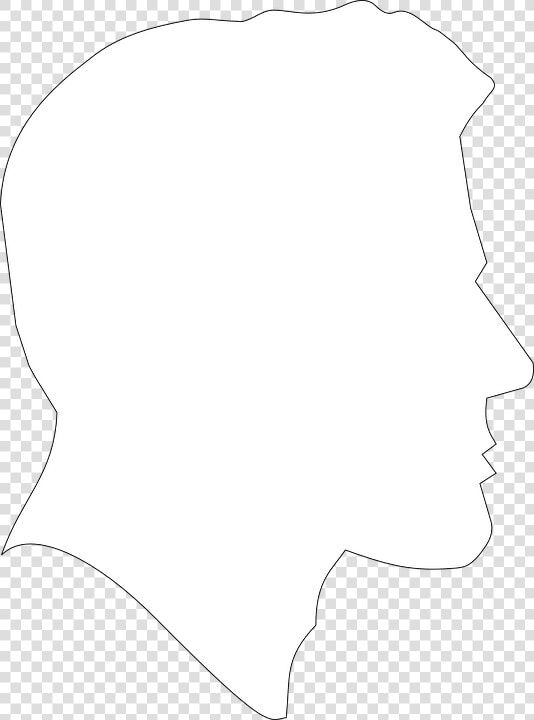 And White cheek clip Art line Art   Face Silhouette White Png  Transparent PngTransparent PNG