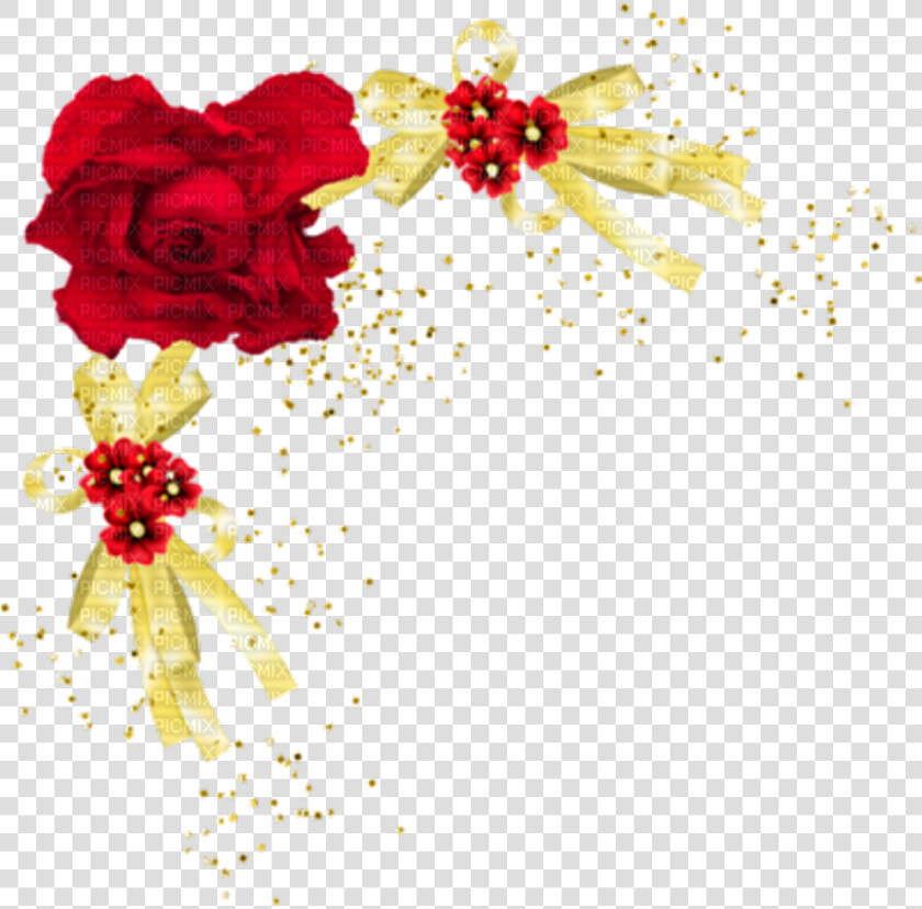 Floral Border Design Maroon   Png Download   Flower Border Design Red Color Png  Transparent PngTransparent PNG