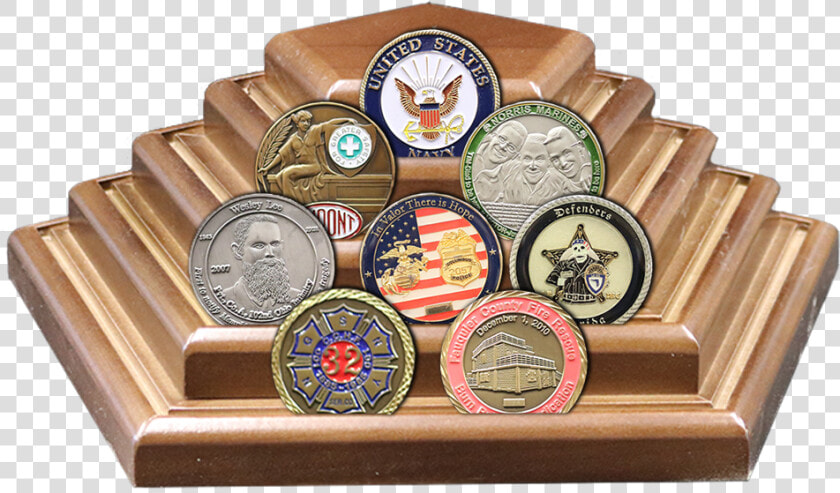 Pentagon 60 Coin Walnut Displa   Pentagon Challenge Coin Holder  HD Png DownloadTransparent PNG