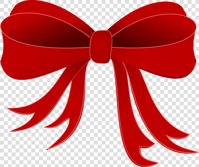 Bow  Red  Ribbon  Decoration  Isolated  Design  Tied   Girls Bow Clip Art  HD Png DownloadTransparent PNG