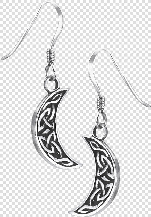 Sterling Silver Celtic Half Moon Earrings   Earrings  HD Png DownloadTransparent PNG