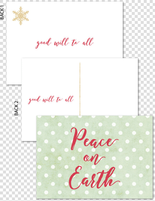 Mint  amp  White Dots Holiday Postcard data caption   Christmas Card  HD Png DownloadTransparent PNG