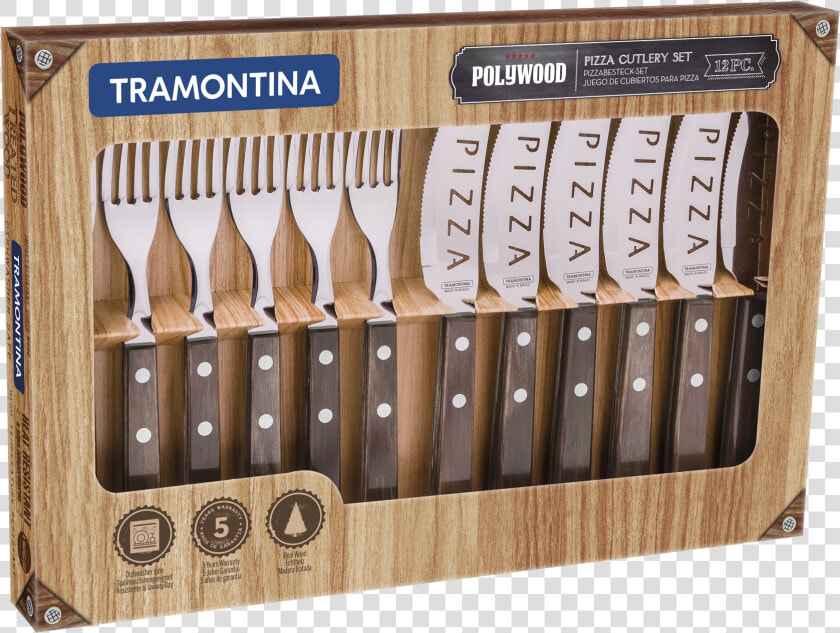 Polywood Pizza Set   Talheres De Pizza Tramontina  HD Png DownloadTransparent PNG