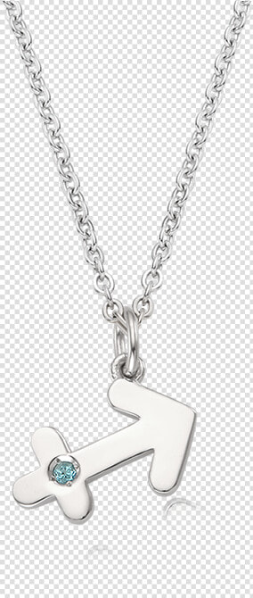 Silver Sagittarius Zodiac Sign Necklace   Necklace  HD Png DownloadTransparent PNG