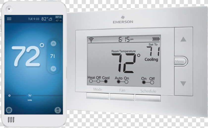 Control Home Comfort Anywhere  Anytime With Emerson amp    Smartphone  HD Png DownloadTransparent PNG