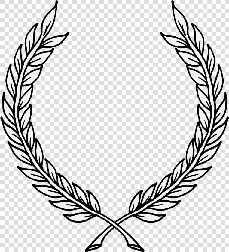 Traceable Heraldic Art Details   Laurel Wreath Drawing  HD Png DownloadTransparent PNG