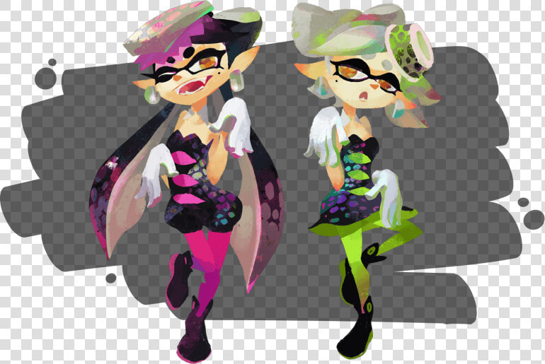 Autor De Squid Girl Presenta Un Diseño De Navidad Para   Splatoon 1 Squid Sisters  HD Png DownloadTransparent PNG