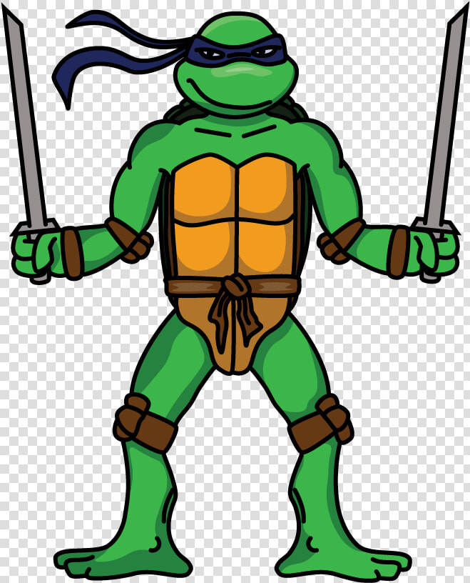 How To Draw Leonardo  Teenage Mutant Ninja Turtles    Leonardo Ninja Turtle Drawing  HD Png DownloadTransparent PNG