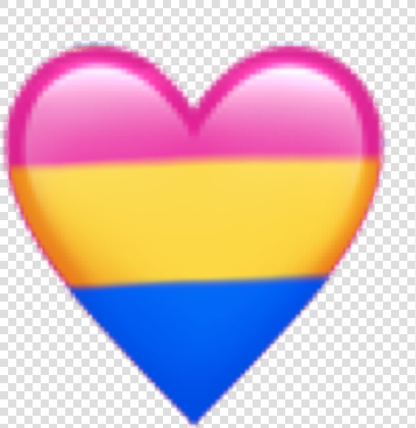  pan  pansexual  panpride  blue  yellow  pink  heart   Heart  HD Png DownloadTransparent PNG