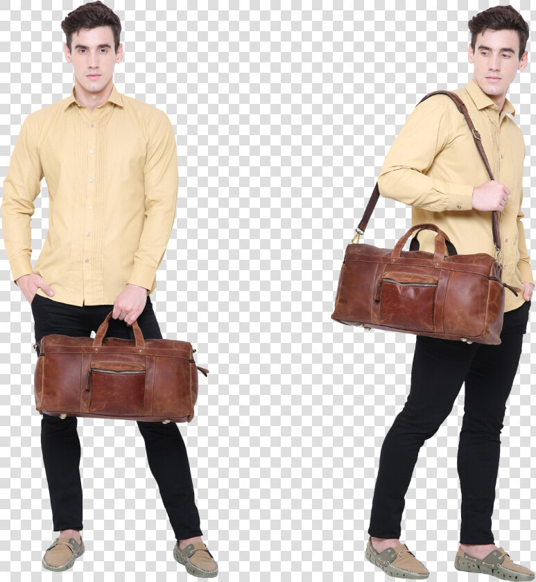 Handmade Genuine Leather Travel Duffel Bags Class   Briefcase  HD Png DownloadTransparent PNG