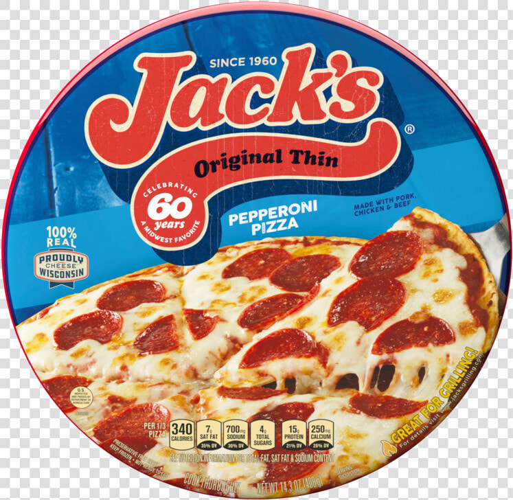 Jack S Original Thin Pepperoni Frozen Pizza   Pepperoni  HD Png DownloadTransparent PNG