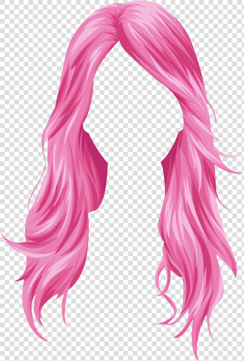  pink  wig  hair   Green Hair Png Transparent Long  Png DownloadTransparent PNG