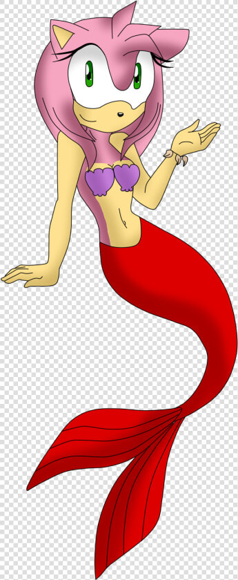 Pc Mermaid Amy Rose By Miss aquatic   Amy Rose As A Mermaid  HD Png DownloadTransparent PNG