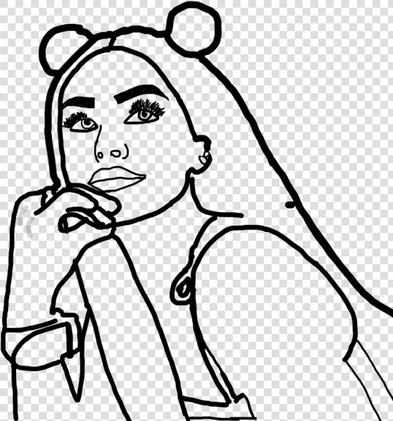 Maggie Lindemann Maggielindemann Drawing Outline Mode   Line Art  HD Png DownloadTransparent PNG