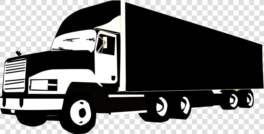 Land Transportation Png Black And White Transparent   Cargo Truck Clipart  Png DownloadTransparent PNG