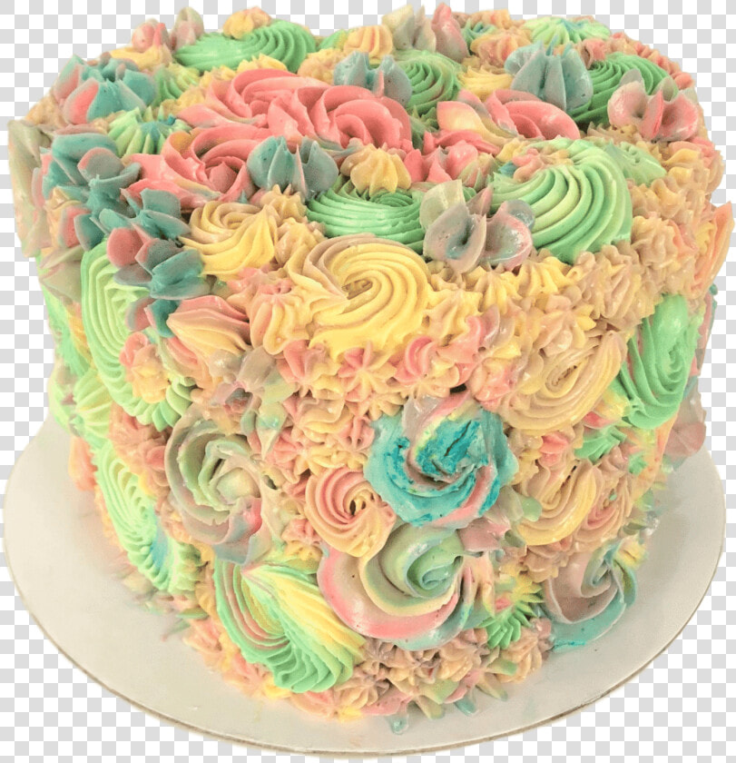 Pastel Swirl Heart Cake 4 Class   Buttercream  HD Png DownloadTransparent PNG