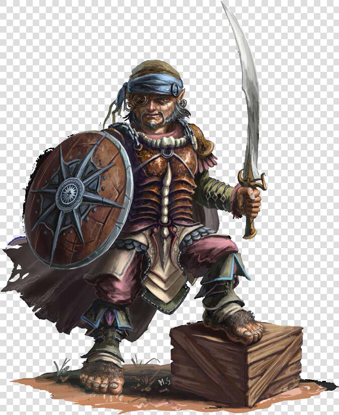 Halfling Hobbit Pirate   Dungeons And Dragons Halfling Fighter  HD Png DownloadTransparent PNG