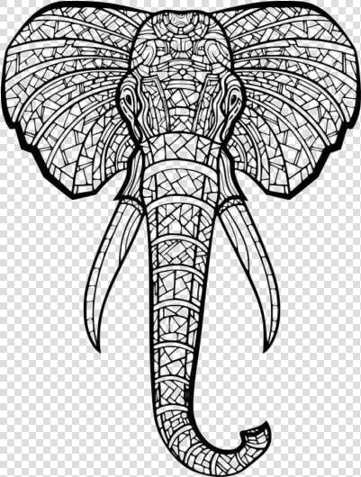 Transparent Elephant Mandala Png   Dessin D Elephant  Png DownloadTransparent PNG