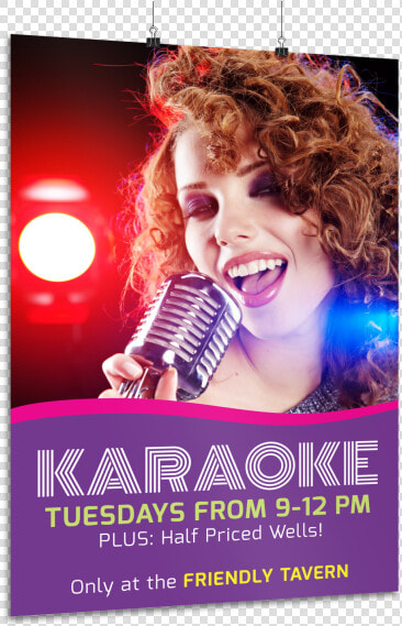 Karaoke Bar Poster Template Preview   Flyer  HD Png DownloadTransparent PNG